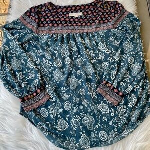 Loft - Patterned Blouse - Size medium
